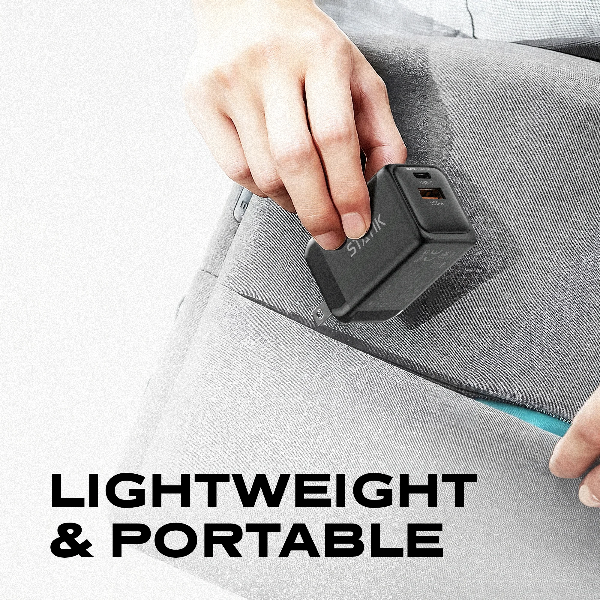 48W GaN BlitzCharge™ | Dual Power Adapter | 2 Ports Wall Charger | Universal & Compact - Image 3