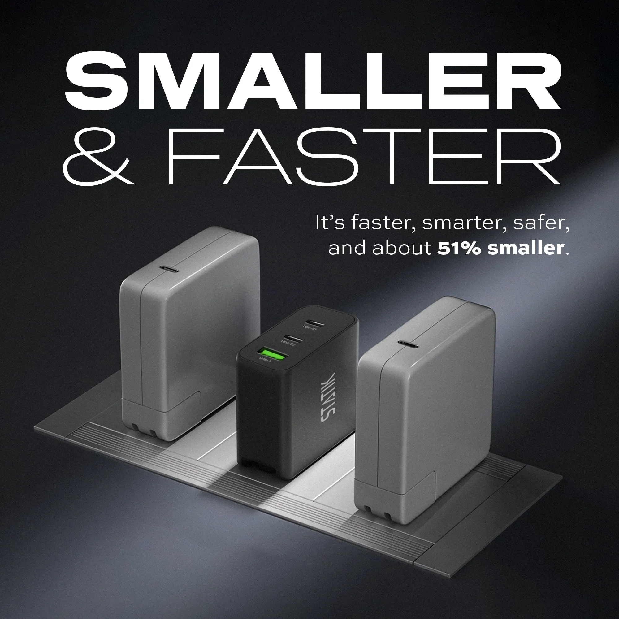 65W GaN Power Adapter | 3 Ports Wall Charger | Universal & Compact - Image 4