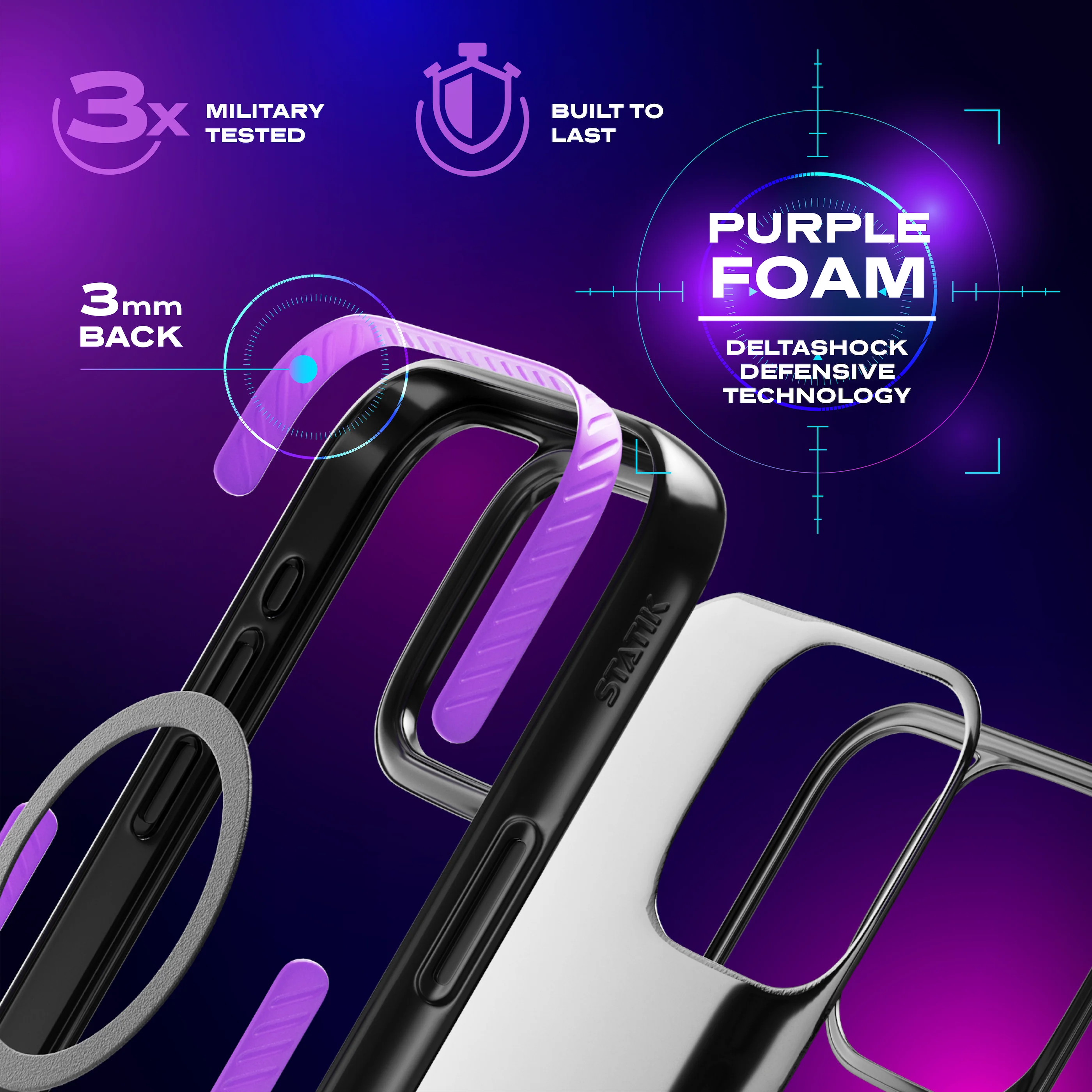 DeltaShock™ Phone Case | Clear - Image 4