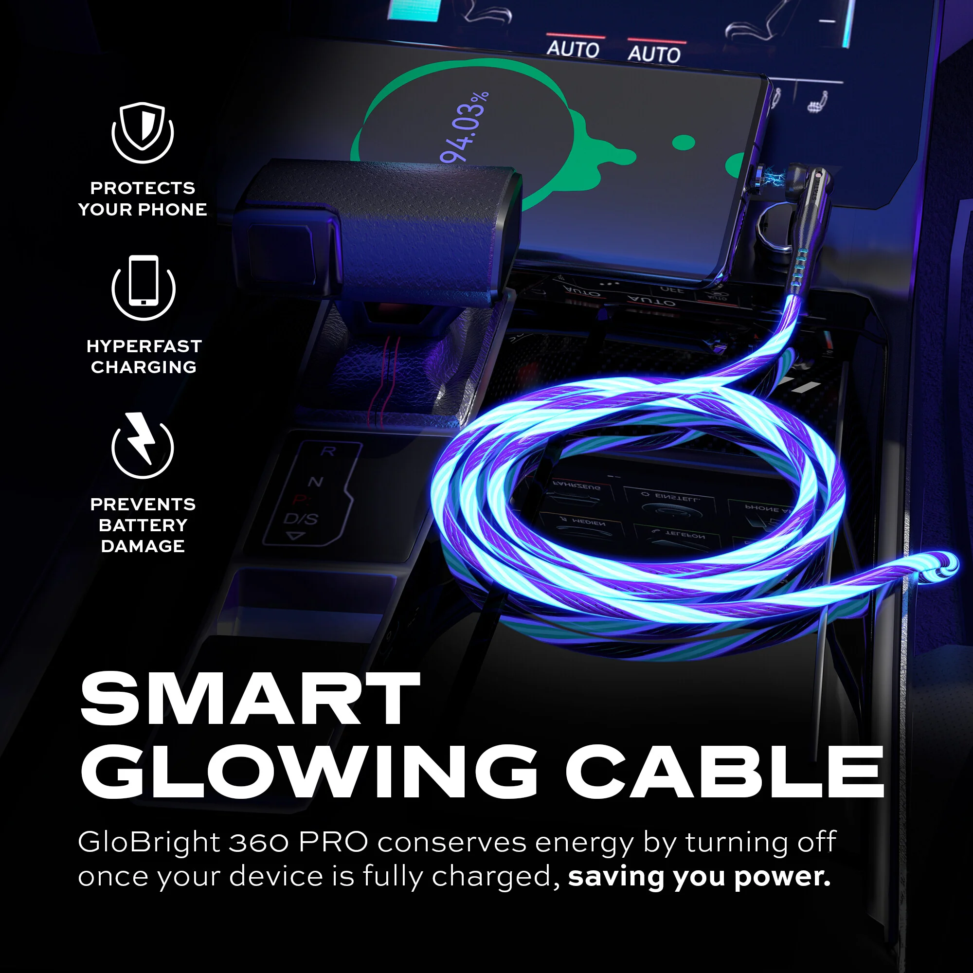 GloBright® 360 Pro | Universal Magnetic Charge & Data Cable - Image 4