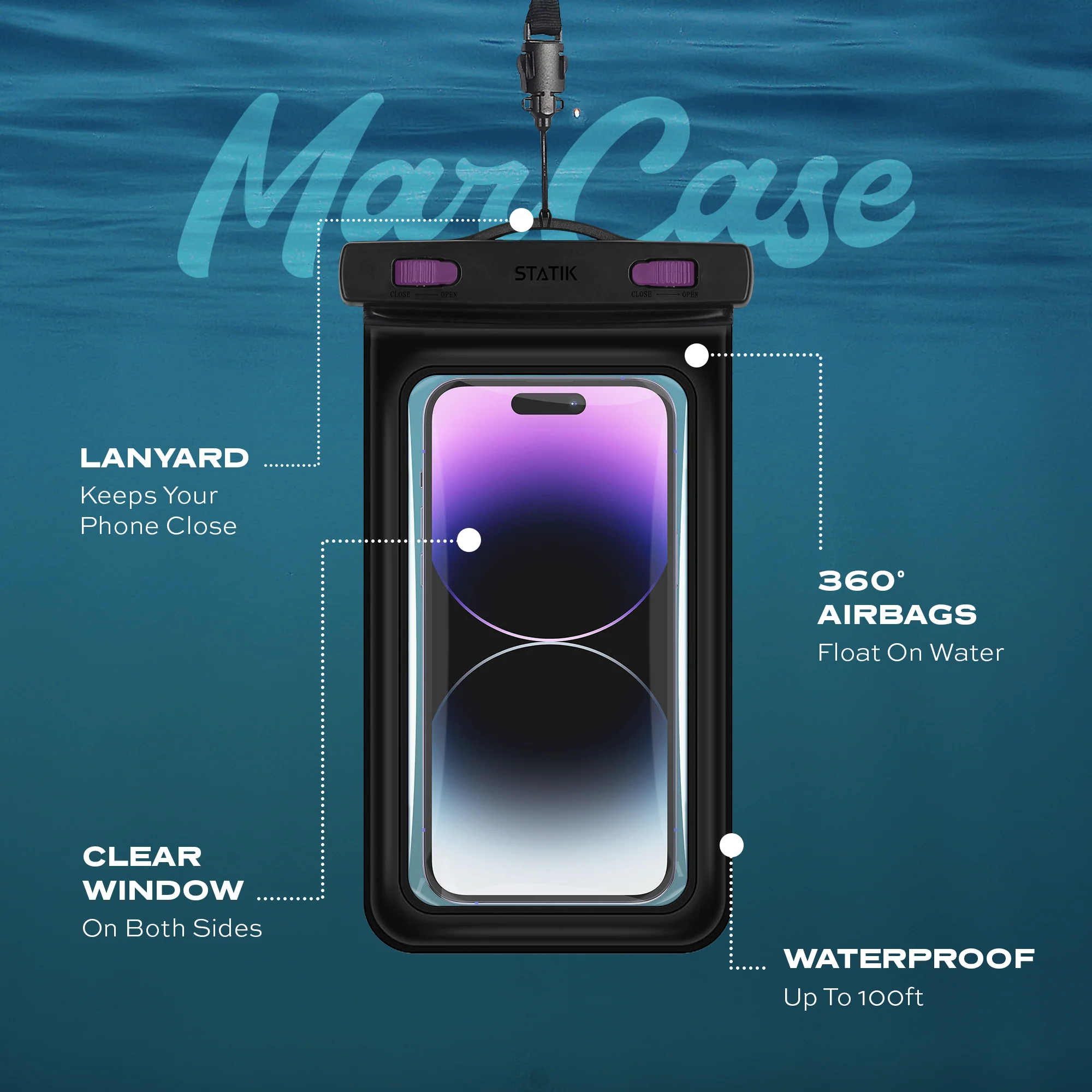 MarCase | Floating Waterproof Phone Pouch | 2-Pack - Image 3