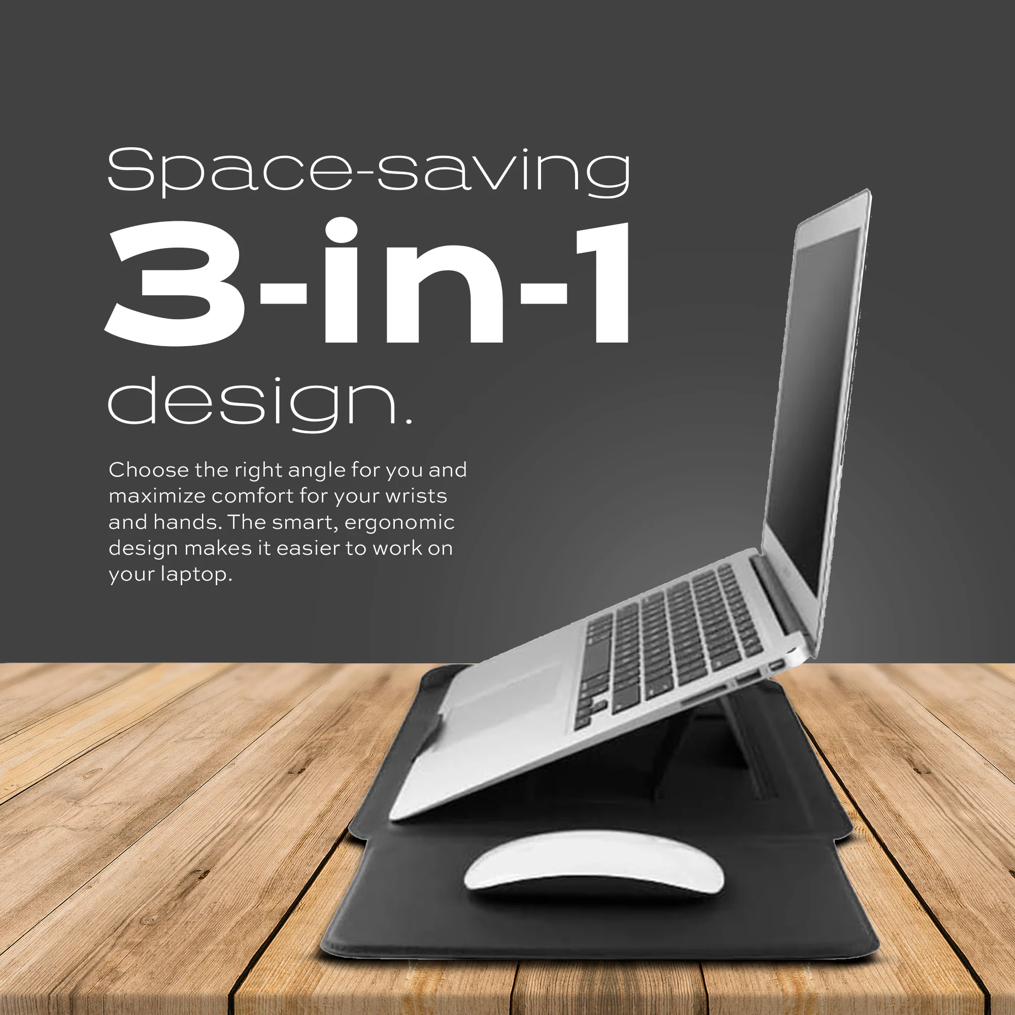 PopStand Laptop Sleeve | Laptop Stand With Built-in Mousepad - Image 4