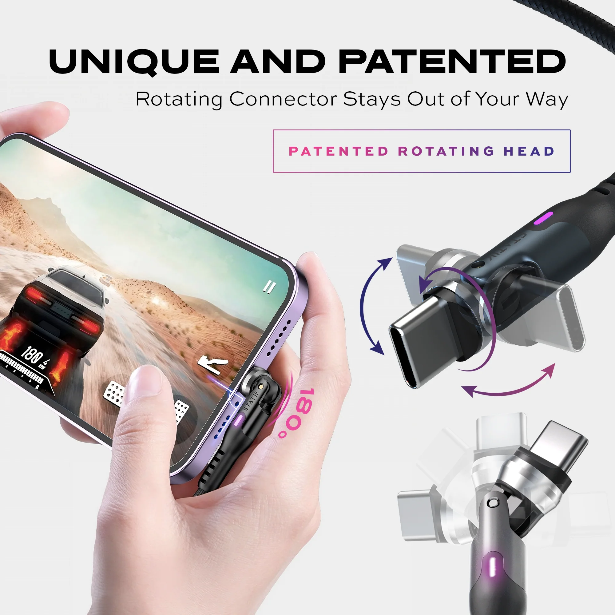 PowerPivot® | Charging & Data Transfer Cable | Rotating Head - Image 3