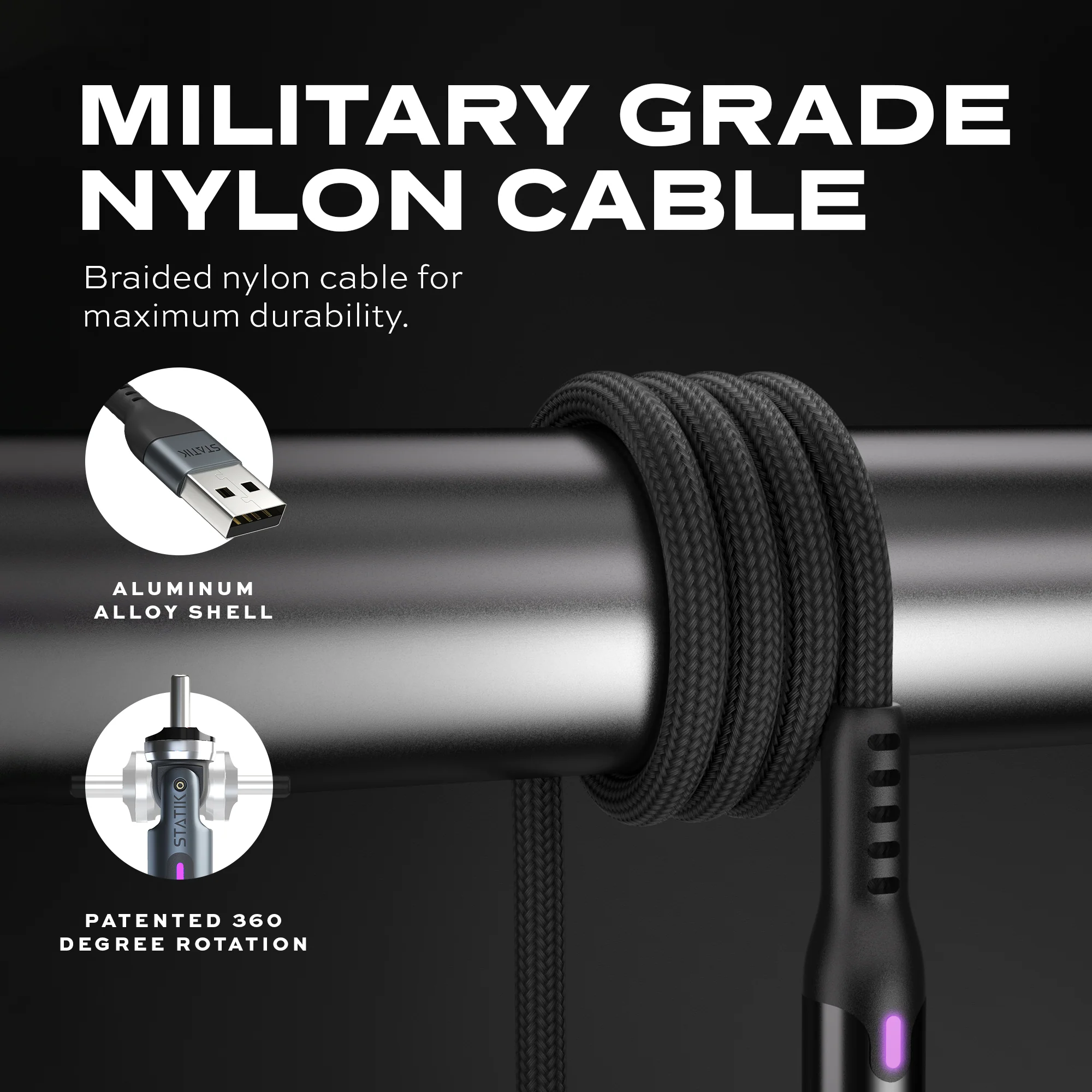 PowerPivot® | Charging & Data Transfer Cable | Rotating Head - Image 4