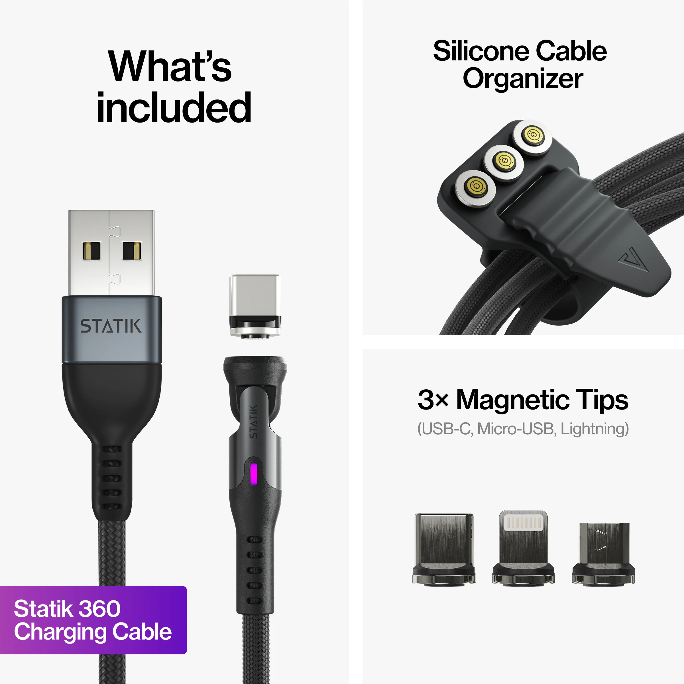 Statik® 360 | Universal Magnetic Charge Cable - Image 7