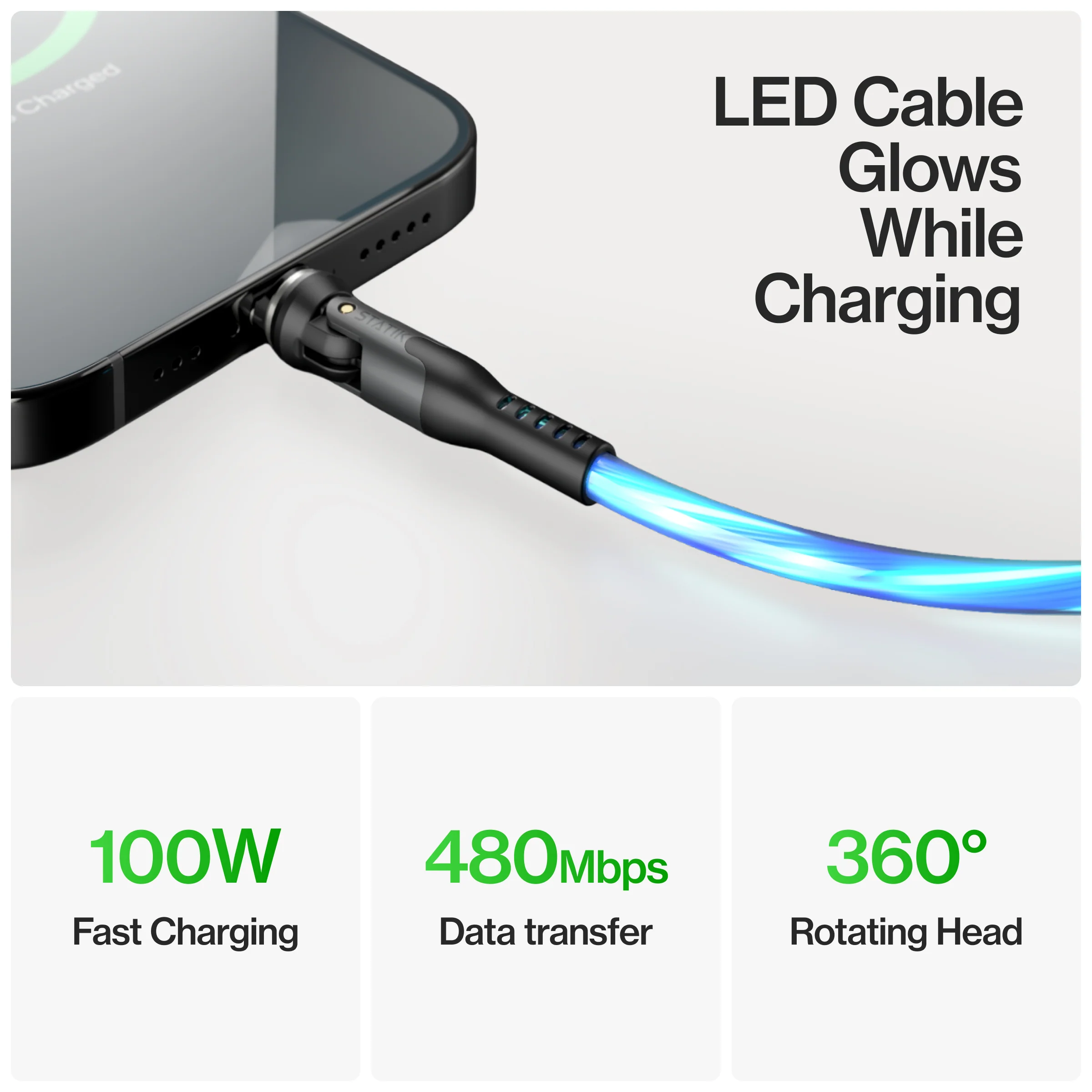 Statik® 360 Pro | 100W Universal Charge & Data Cable - Image 51
