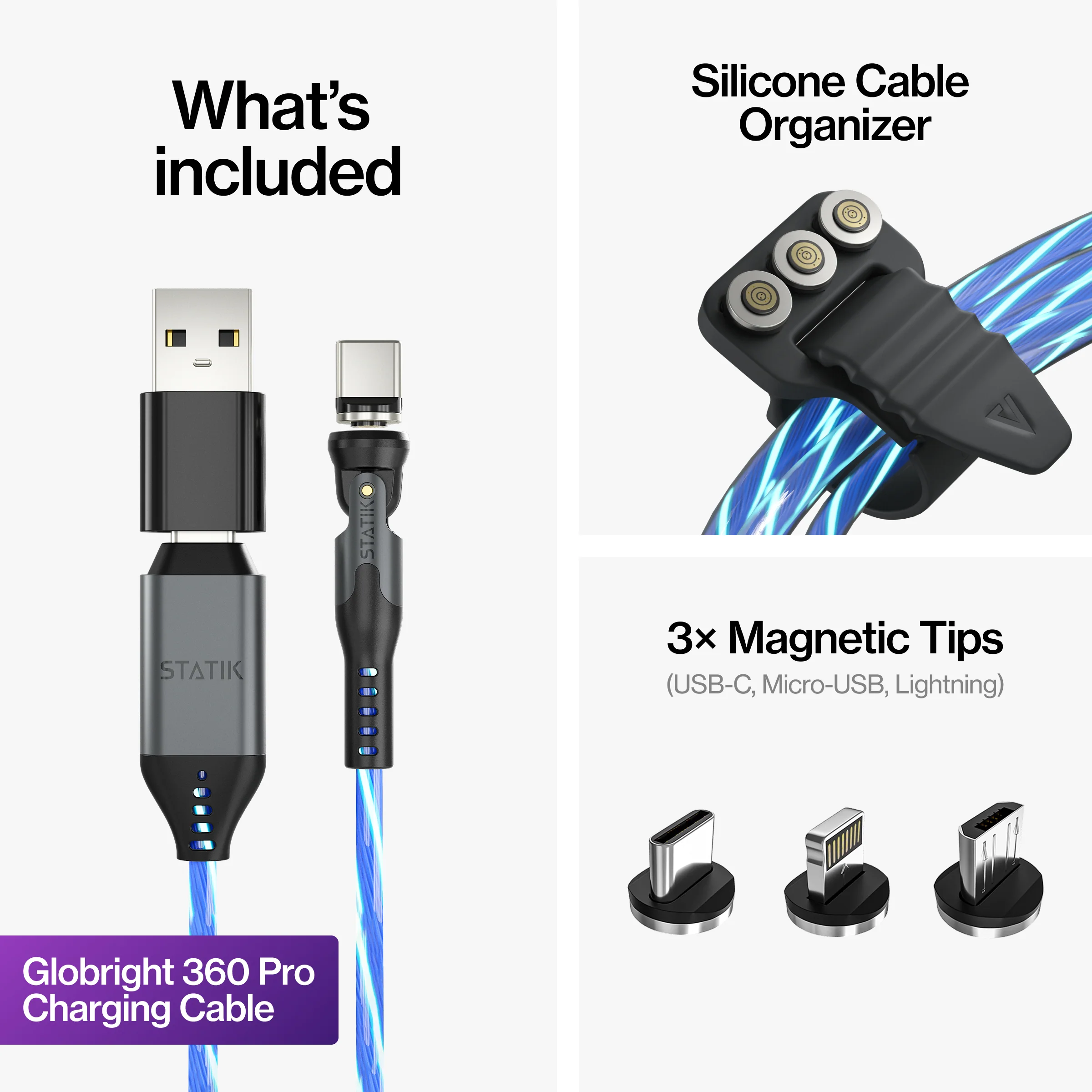 Statik® 360 Pro | 100W Universal Charge & Data Cable - Image 53