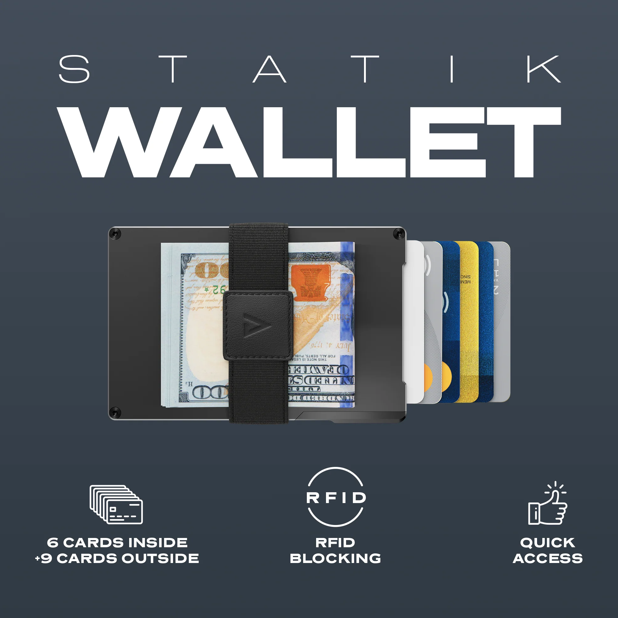 Statik® Wallet Black Aluminum - Image 3