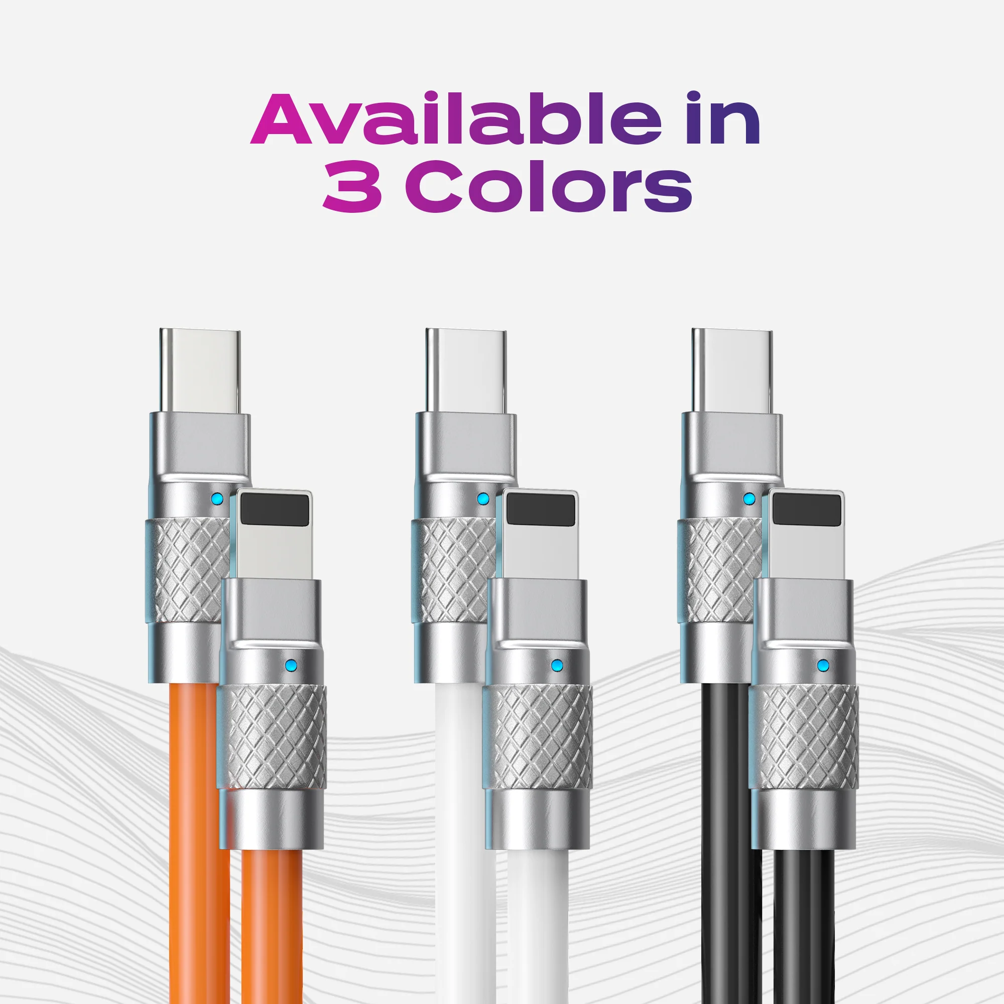 TsumoCharge® | 100W Silicone Charging Cable | White - Image 9